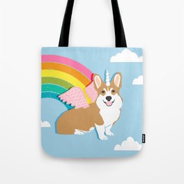 Corgicorn - cute pastel corgi unicorn pegasus rainbow cute kawaii unicorn corgi Tote Bag