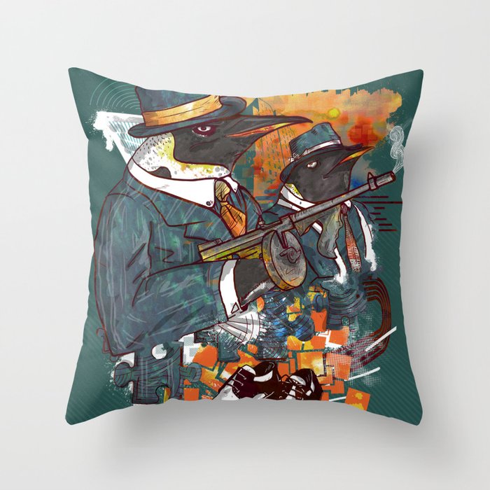 Mobster Puzzle Throw Pillow