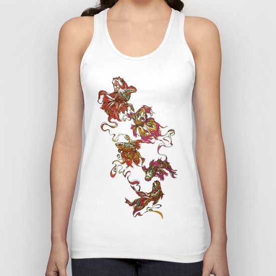 Tanged Veiltail Rainbow Unisex Tank Top