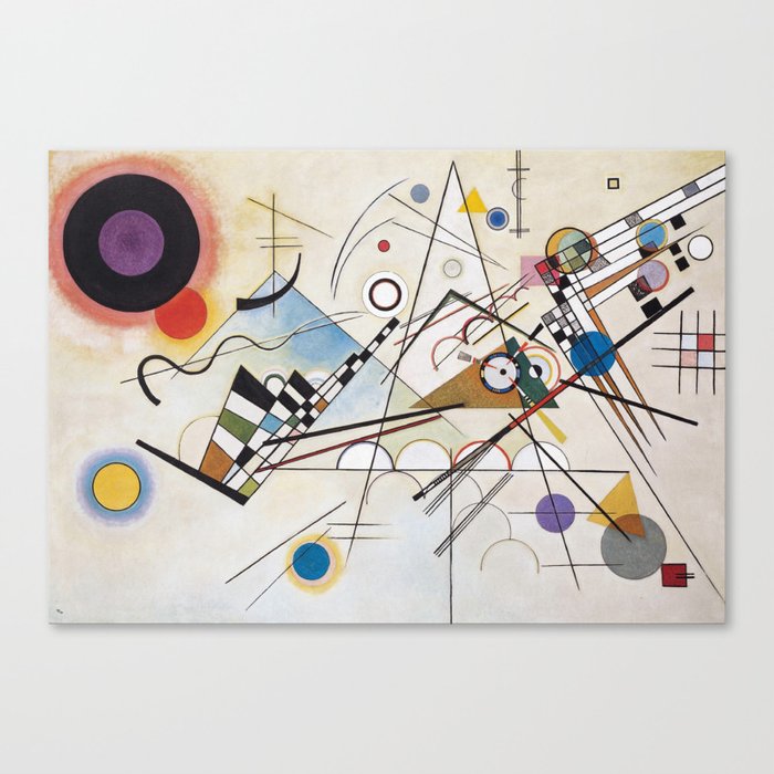 "Composition 8" by Wassily Kandinsky, 1920s Canvas Print