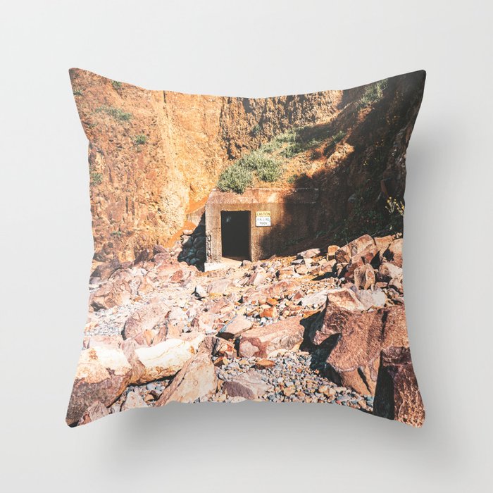 Doorway Through the Cliff | Oregon Coast Throw Pillow