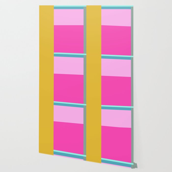 Geometric Bauhaus Style Color Block In Bright Colors Wallpaper By