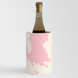 Retro Cow Spots on Blush Pink Wine Chiller
