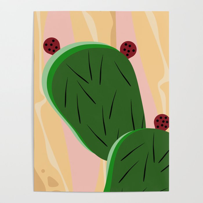 Prickly Pear - Abstract Cactus  Poster