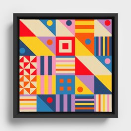 Colorful City Framed Canvas