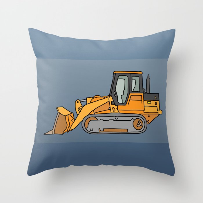 Bulldozer Throw Pillow