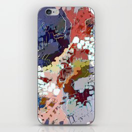 Modern, abstract pattern, white, colorful iPhone Skin