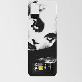 Modern conceptual black and white female portrait Android Card Case