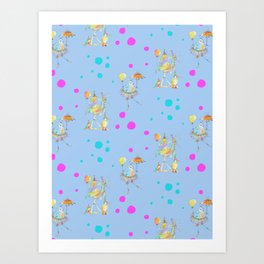 Lily White's Party- Party Birds 5 Art Print