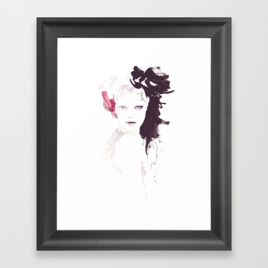 Fashion illustration in watercolors Framed Art Print