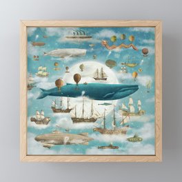 Ocean Meets Sky - Landscape print  Framed Mini Art Print