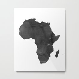 WATERCOLOR AFRICA MAP Africa Map Watercolor Painting Watercolor poster Handmade poster Continent Metal Print
