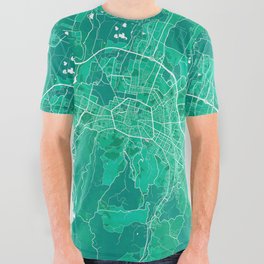 Bologna City Map of Emilia-Romagna, Italy - Watercolor All Over Graphic Tee