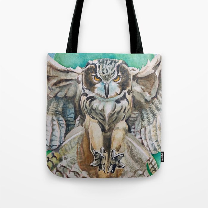  The owl attacks  Tote Bag