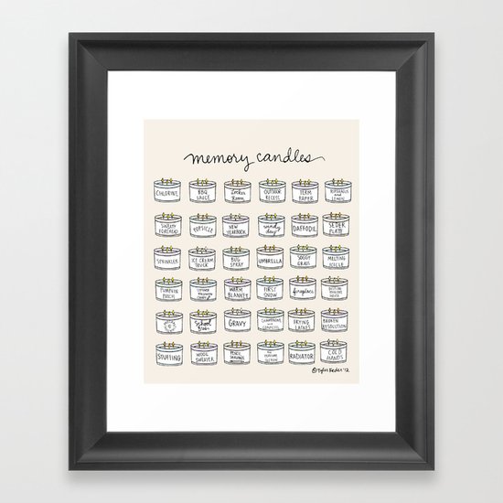 Memory Candles Framed Art Print