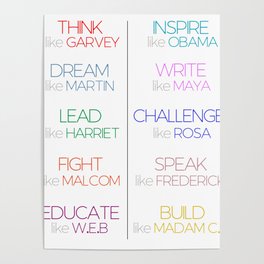 African American Inspirational Leaders Poster