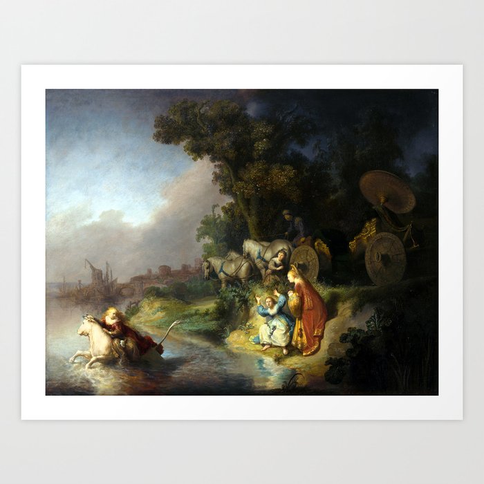 Rembrandt Abduction Of Europa Art Print by Pdpress - X-Small