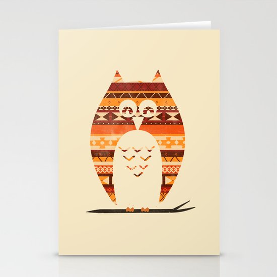 Native Owl Stationery Cards