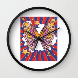 Beautiful Colorful Butterflies Wall Clock | Butterflies, Beautiful, Graphicdesign, Butterfly, Love, Colorful Butterfly, Lemon Fool, Flower, Animal, Spring 