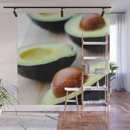 Mexico Photography - Two Avocados Cut In Half Wall Mural