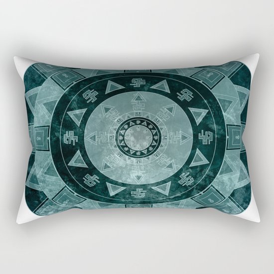 ethnic mandala with watercolors Rectangular Pillow