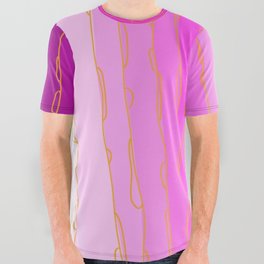 Abstract Magenta (D187) All Over Graphic Tee