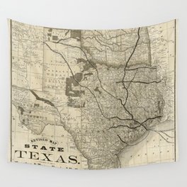 Old Map of Texas 1876 Vintage Wall map Restoration Hardware Style Map Wall Tapestry