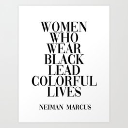 women who wear black Art Print