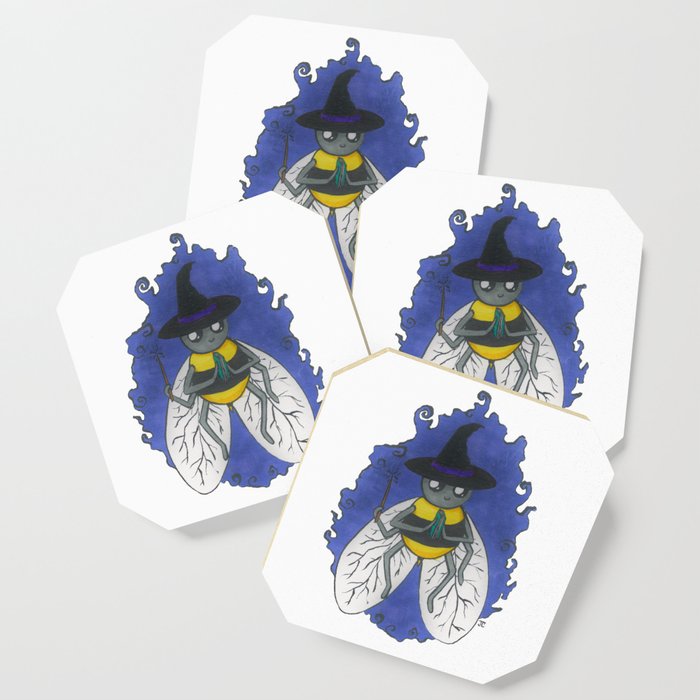 Spelling Bee Cartoon Coaster by Jenna de colores Society6