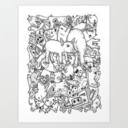 counting pigs Art Print