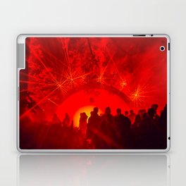 "On fire" - Light cycles laser light show Adelaide South Australia Laptop Skin