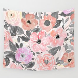 Elegant simple watercolor floral Wall Tapestry