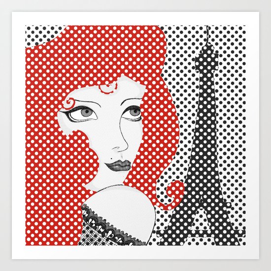 Paris ReadHead Art Print