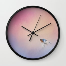 Bluebird 1 - I Wish I Could Fly Series Wall Clock