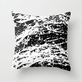 Black and White Paint Splatter Throw Pillow