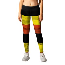 Uganda flag brush stroke, national flag Leggings