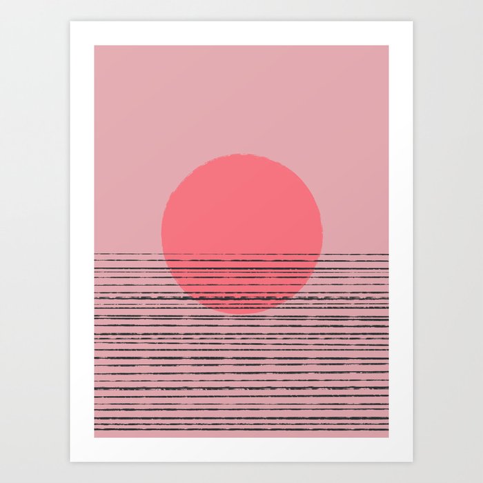 Abstract pattern 6 landscape sunset Art Print