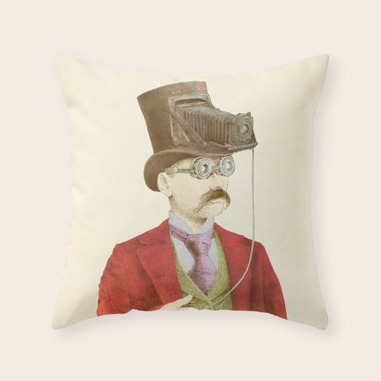 The Photographer Throw Pillow
