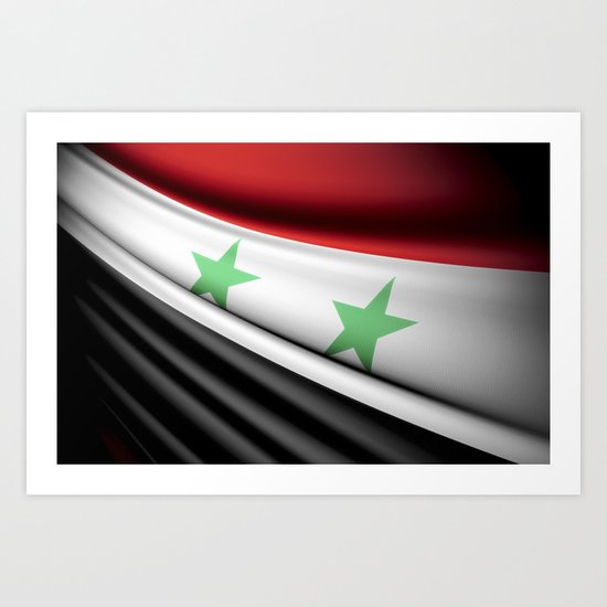 Flag of Syria Art Print