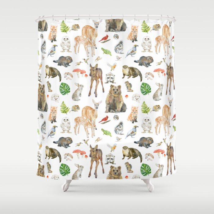 woodland shower curtain
