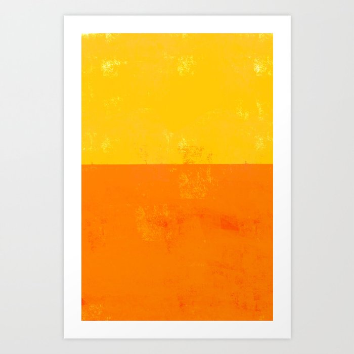 Sherbert Orange and Yellow Colors Art Print