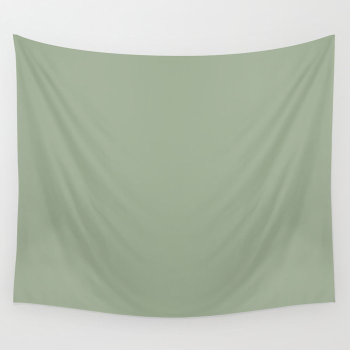 Muted Pastel Green Solid Color Pairs Behr Roof Top Garden S390-4 / Accent Shade / Hue / All One Wall Tapestry