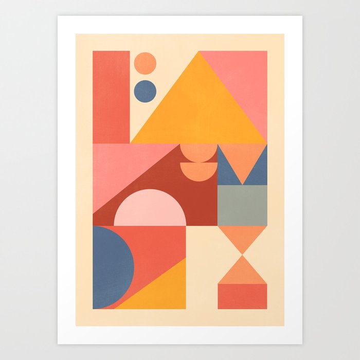Abstract Geometric Shapes 32 Art Print
