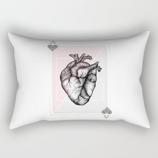 Ace of Hearts Rectangular Pillow