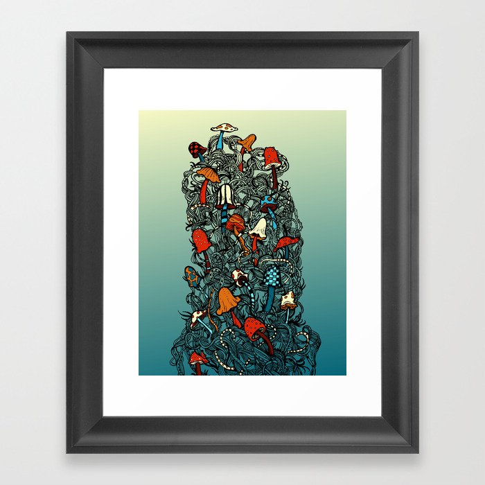 Mushroom Mountain Framed Art Print