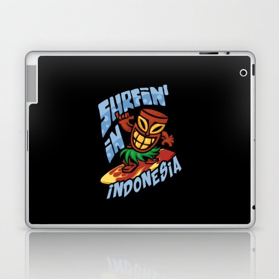Surfing in Indonesia Laptop & iPad Skin