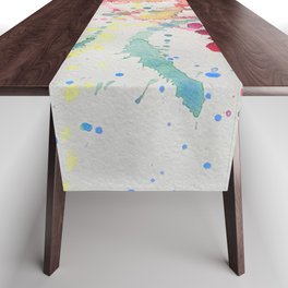 Abstract bright splashes #2 Table Runner