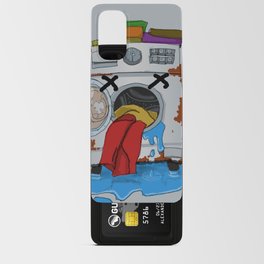  Old Broken Washing Machine Puking Laundry and Leaking Water  Android Card Case