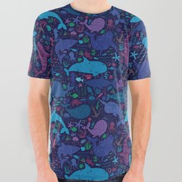 Under the Sea Silhouettes All Over Graphic Tee