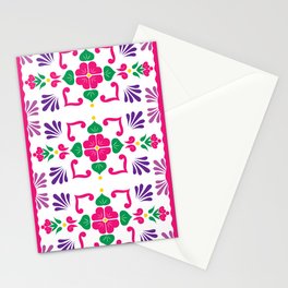 Pink 2, Framed Talavera Flower Stationery Card